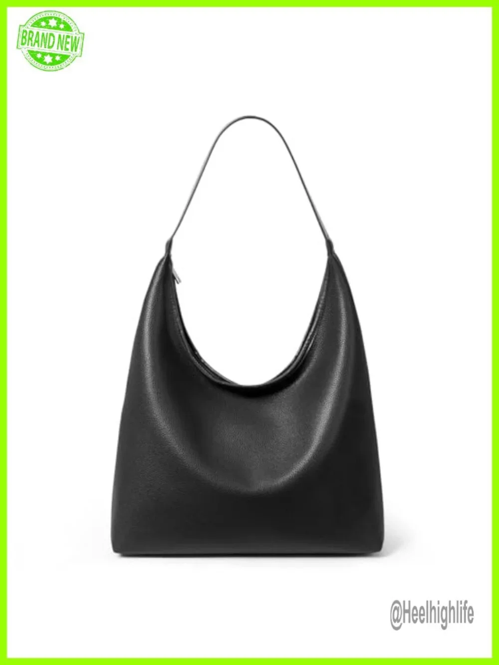 Large Hobo Bag, Soft Vegan Leather Shoulder Tote with Zipper